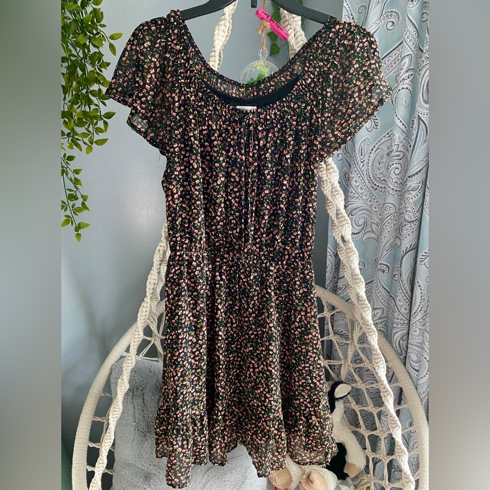 Sienna Sky Black Floral Midi Dress - Picture 4 of 7
